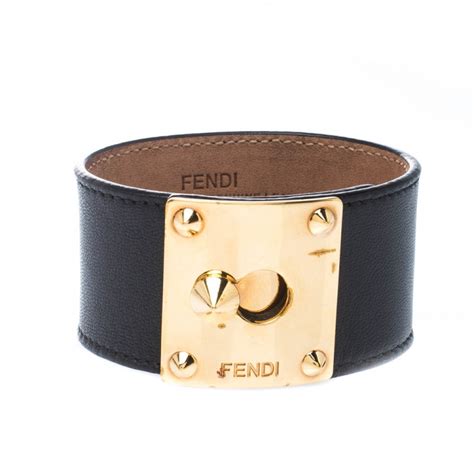 fendi goldmine leather bracelet|fendi o'lock bracelet.